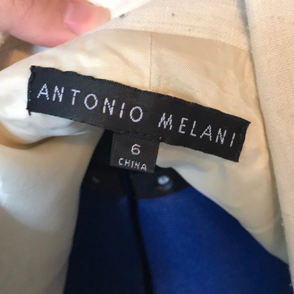 ANTONIO MELANI linen blend cap sleeve blazer 6 - Picture 4 of 5